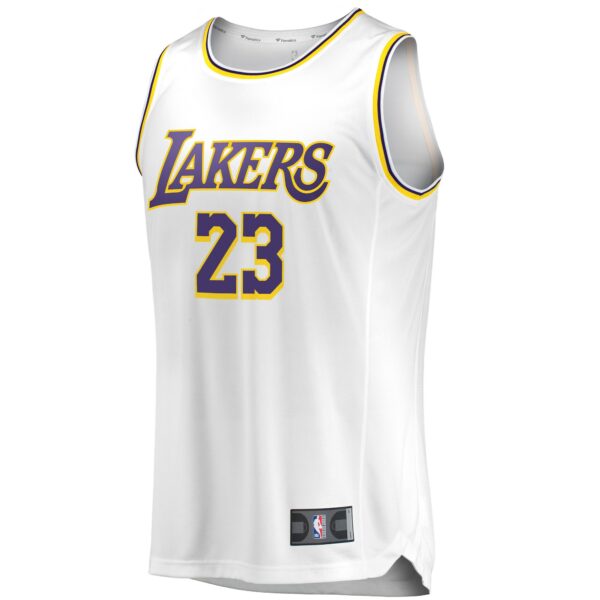 LeBron James Los Angeles Lakers Fanatics 2018/19 Fast Break Replica Jersey White - Association Edition - Image 3