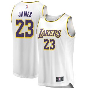 LeBron James Los Angeles Lakers Fanatics 2018/19 Fast Break Replica Jersey White - Association Edition