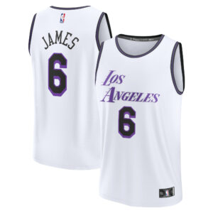 LeBron James Los Angeles Lakers Fanatics Fastbreak Jersey - City Edition - White