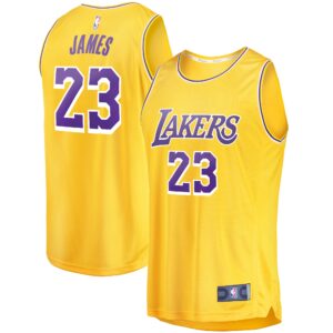 LeBron James Los Angeles Lakers Fanatics Youth Fast Break Player Jersey - Icon Edition - Gold