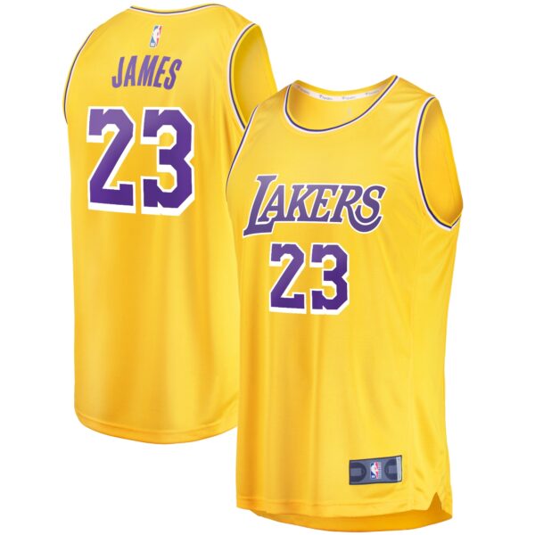 LeBron James Los Angeles Lakers Fanatics Youth Fast Break Player Jersey - Icon Edition - Gold