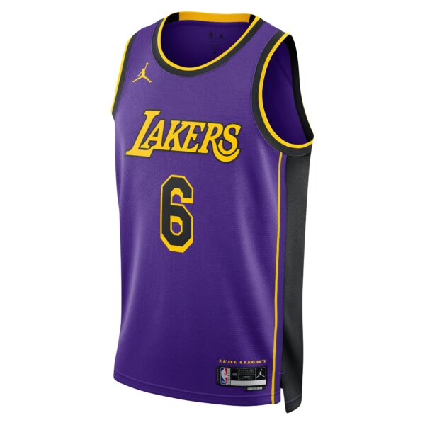 LeBron James Los Angeles Lakers Jordan Brand Unisex Swingman Jersey - Statement Edition - Purple - Image 3