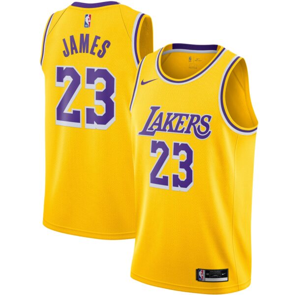 LeBron James Los Angeles Lakers Nike 2020/21 Swingman Jersey Gold - Icon Edition - Image 2