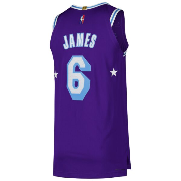 LeBron James Los Angeles Lakers Nike Authentic Player Jersey - City Edition - Purple - Image 4