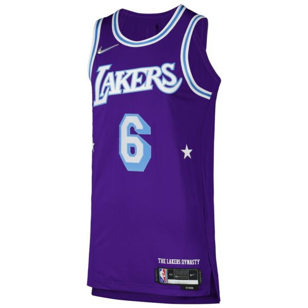 LeBron James Los Angeles Lakers Nike Authentic Player Jersey - City Edition - Purple - Image 3