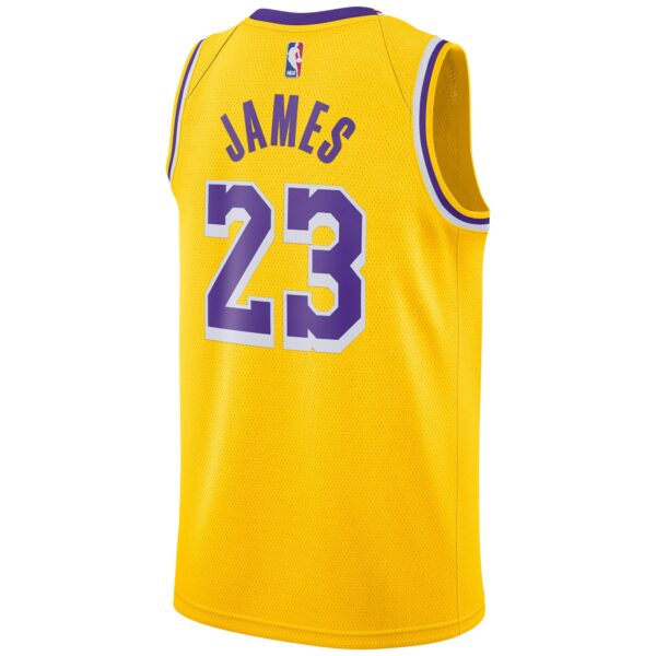 LeBron James Los Angeles Lakers Nike Swingman Player Jersey Gold - Icon Edition - Image 4