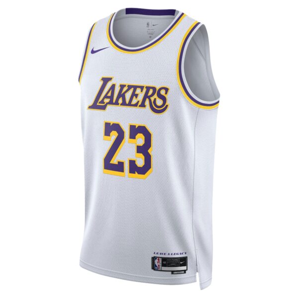 LeBron James Los Angeles Lakers Nike Unisex Swingman Jersey - Association Edition - White - Image 3