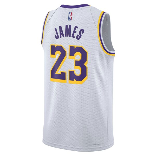 LeBron James Los Angeles Lakers Nike Unisex Swingman Jersey - Association Edition - White - Image 4