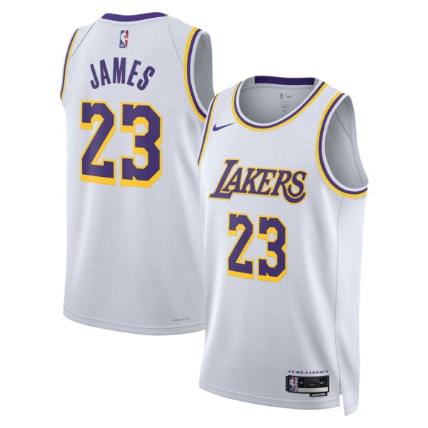 LeBron James Los Angeles Lakers Nike Unisex Swingman Jersey - Association Edition - White - Image 2