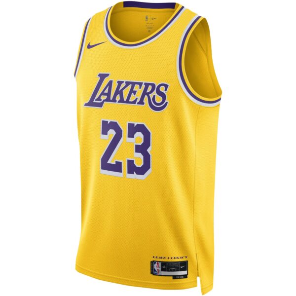 LeBron James Los Angeles Lakers Nike Unisex Swingman Jersey - Icon Edition - Gold - Image 3