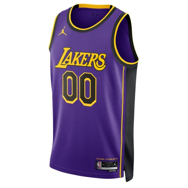 Los Angeles Lakers Jordan Brand Unisex 2022/23 Swingman Custom Jersey - Statement Edition - Purple - Image 3