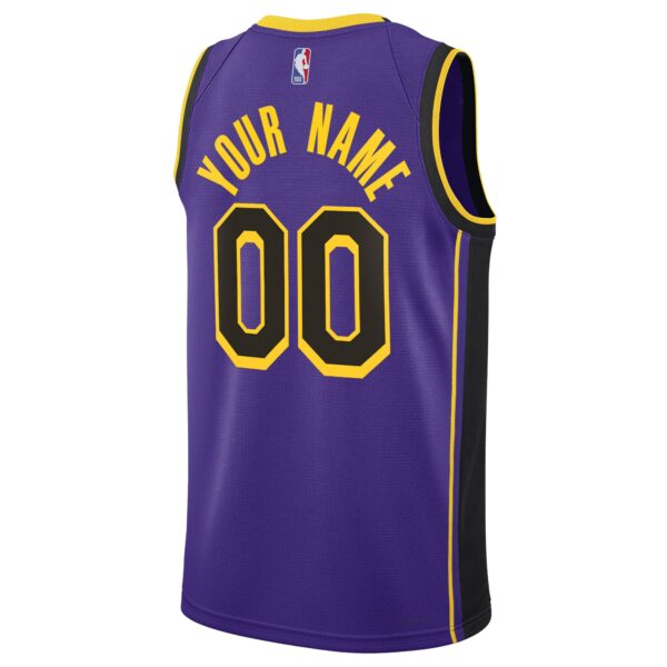 Los Angeles Lakers Jordan Brand Unisex 2022/23 Swingman Custom Jersey - Statement Edition - Purple - Image 4