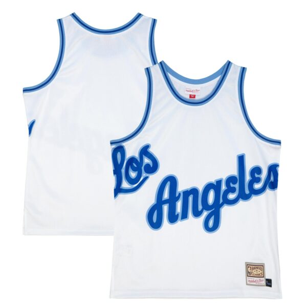 Los Angeles Lakers Mitchell & Ness Hardwood Classics Blown Out Fashion Jersey - White - Image 2
