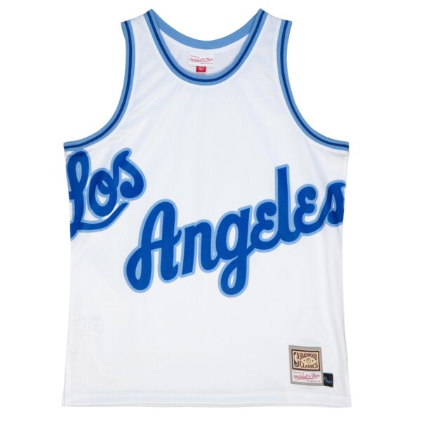 Los Angeles Lakers Mitchell & Ness Hardwood Classics Blown Out Fashion Jersey - White - Image 3
