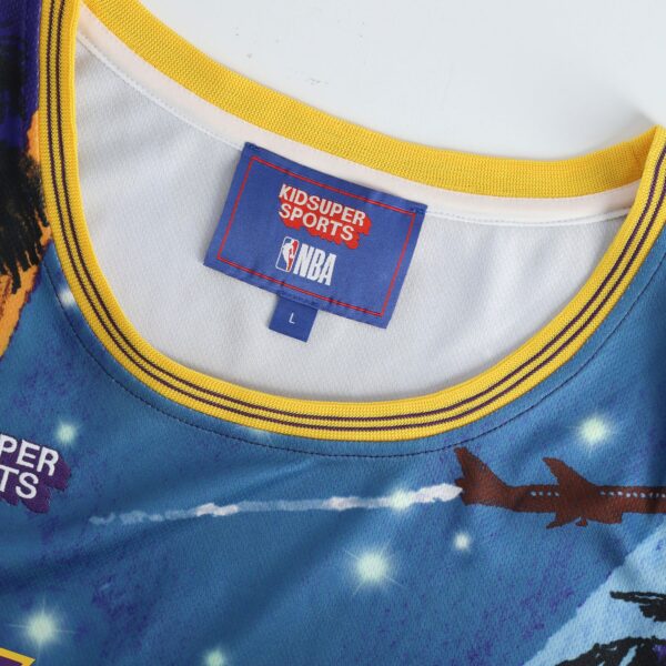 Los Angeles Lakers NBA & KidSuper Studios by Fanatics Unisex Hometown Jersey - Purple - Image 6