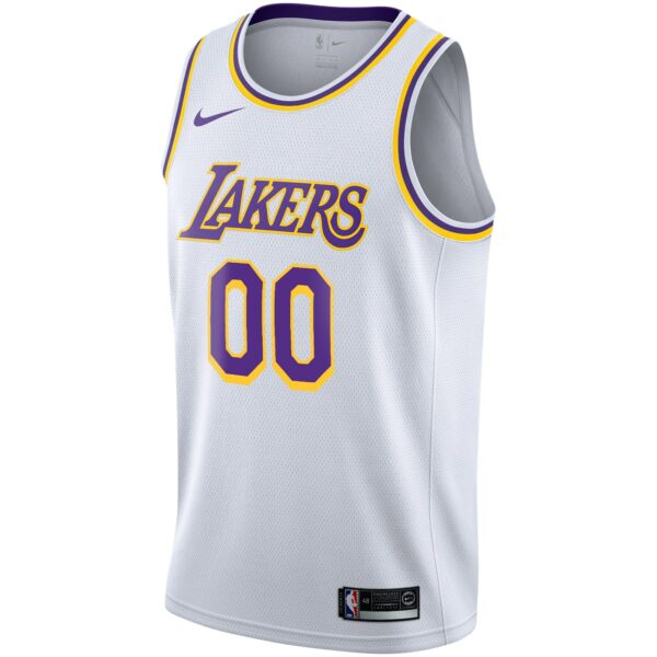 Los Angeles Lakers Nike 2020/21 Swingman Custom Jersey - Association Edition - White - Image 3