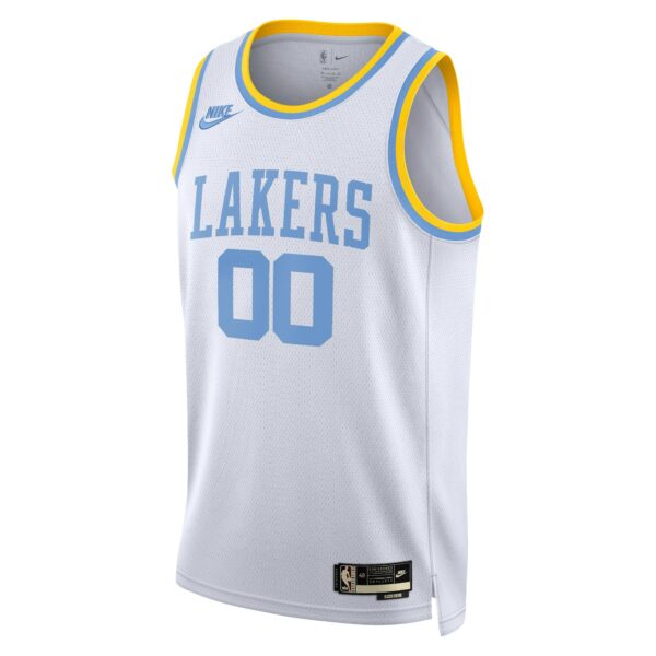 Los Angeles Lakers Nike Unisex 2022/23 Custom Swingman Jersey - Classic Edition - White - Image 3
