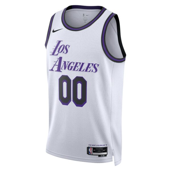 Los Angeles Lakers Nike Unisex 2022/23 Swingman Custom Jersey - City Edition - White - Image 3