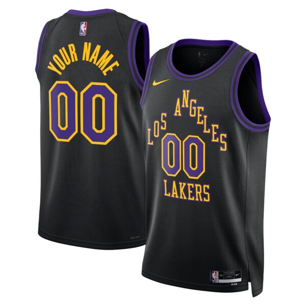 Los Angeles Lakers Nike Unisex 2023/24 Custom Swingman Jersey - Black - City Edition