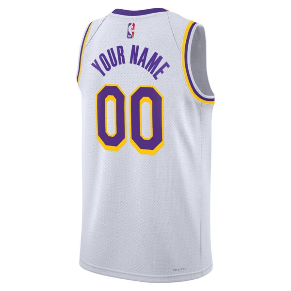 Los Angeles Lakers Nike Unisex Swingman Custom Jersey White - Association Edition - Image 4