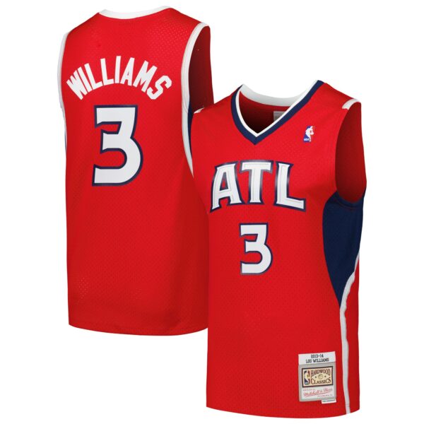 Lou Williams Atlanta Hawks Mitchell & Ness 2001/02 Hardwood Classics Swingman Jersey - Red - Image 2