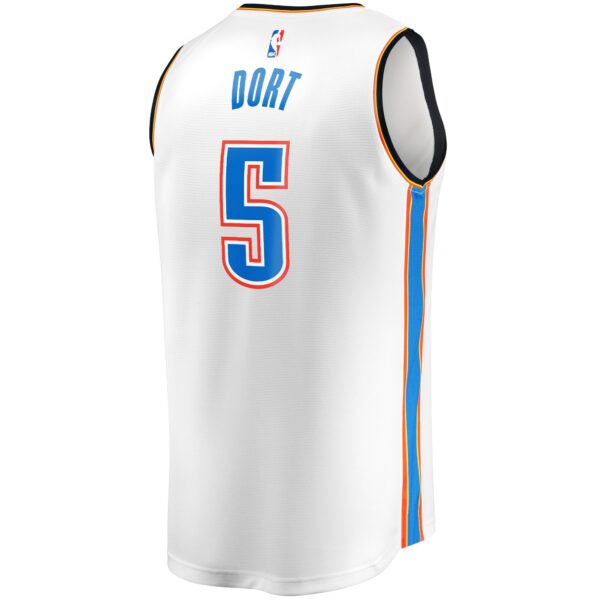 Luguentz Dort Oklahoma City Thunder Fanatics Fast Break Player Jersey - Association Edition - White - Image 4