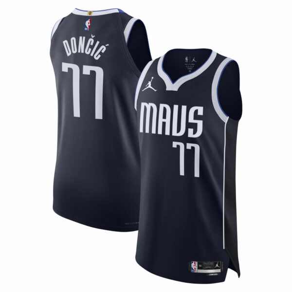 Luka Dončić Dallas Mavericks Jordan Brand Authentic Player Jersey - Statement Edition - Navy - Image 2