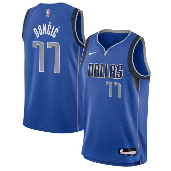 Luka Dončić Dallas Mavericks Nike Youth Swingman Jersey - Icon Edition - Blue - Image 2