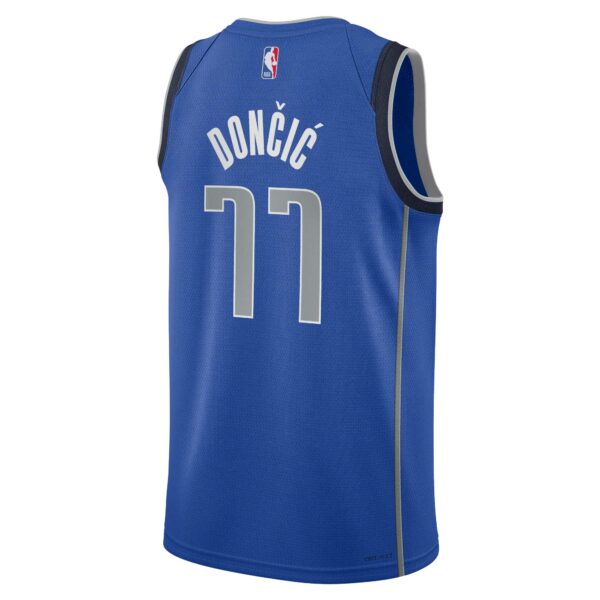 Luka Dončić Dallas Mavericks Nike Youth Swingman Jersey - Icon Edition - Blue - Image 4