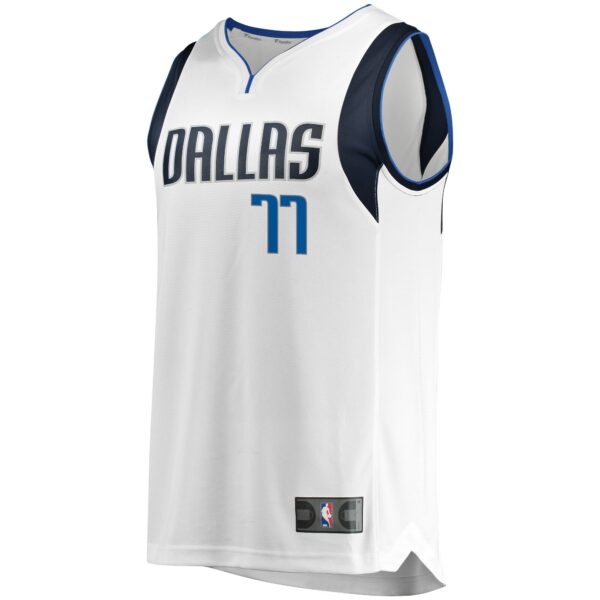 Luka Doncic Dallas Mavericks Fanatics Fast Break Men's Replica Jersey - Association Edition - White - Image 3