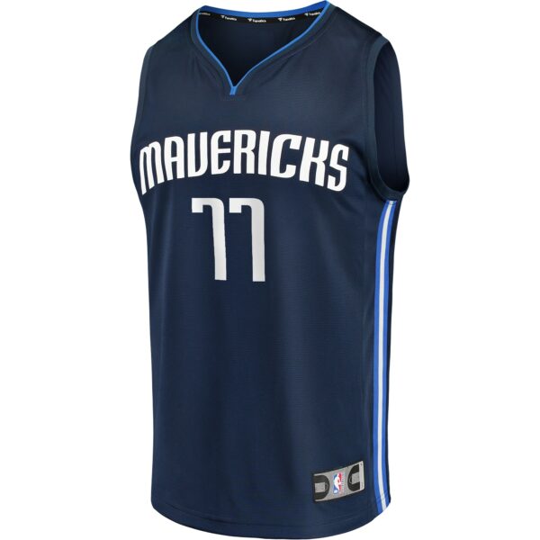 Luka Doncic Dallas Mavericks Fanatics Fast Break Team Replica Jersey Navy - Statement Edition - Image 3