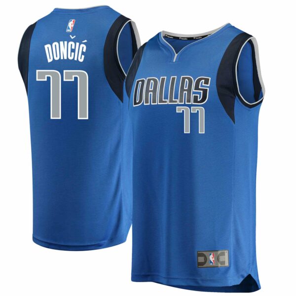 Luka Doncic Dallas Mavericks Fanatics Replica Fast Break Jersey Blue - Icon Edition