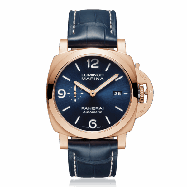 Luxury Panerai Luminor PAM1112 VSF Rose Gold Blue Dial P9010 Watch