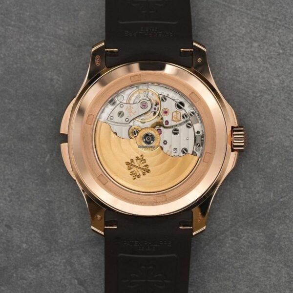 Luxury Patek Philippe Aquanaut Brown Embossed Arabic Dial Rose Gold Composite MenS Watch 5164R-001 - Image 4