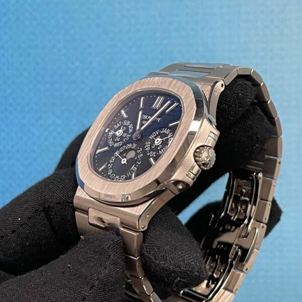 Luxury Patek Philippe Nautilus White Gold 5740-1G-001 With Blue Sunburst Dial Watch - Image 4