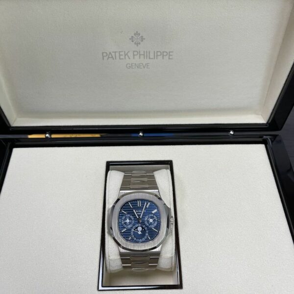 Luxury Patek Philippe Nautilus White Gold 5740-1G-001 With Blue Sunburst Dial Watch - Image 8