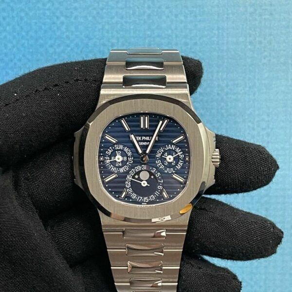 Luxury Patek Philippe Nautilus White Gold 5740-1G-001 With Blue Sunburst Dial Watch - Image 6