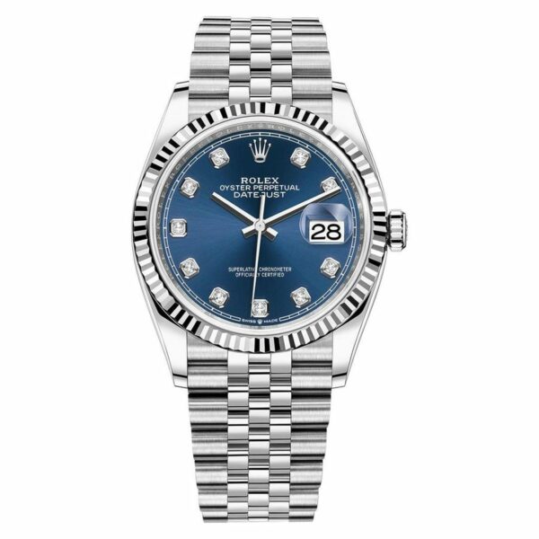 Luxury Rolex Datejust 36 Automatic Blue Diamond Dial Jubilee Bracelet 126234 Watch