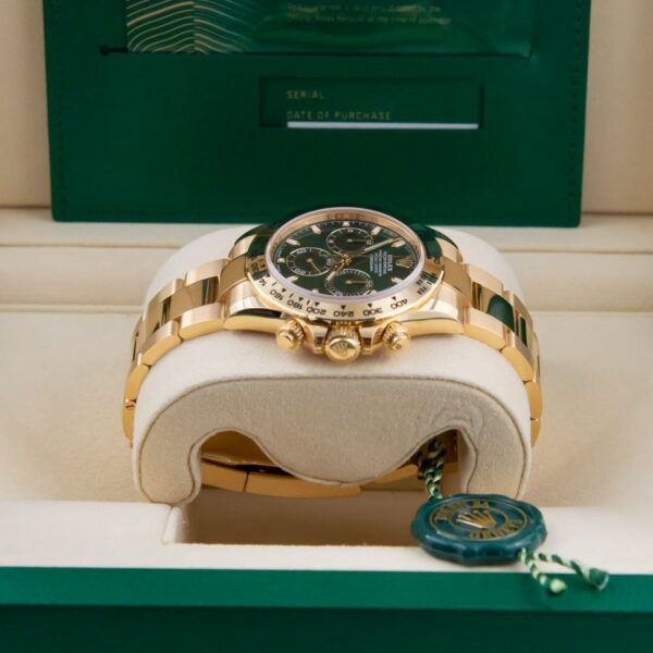 Luxury Rolex Daytona 116508-0013 Green Dial Yellow Gold Oyster Watch - Image 3