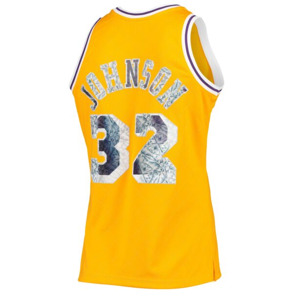 Magic Johnson Los Angeles Lakers Mitchell & Ness 1984/85 Hardwood Classics NBA 75th Anniversary Diamond Swingman Jersey - Gold - Image 4