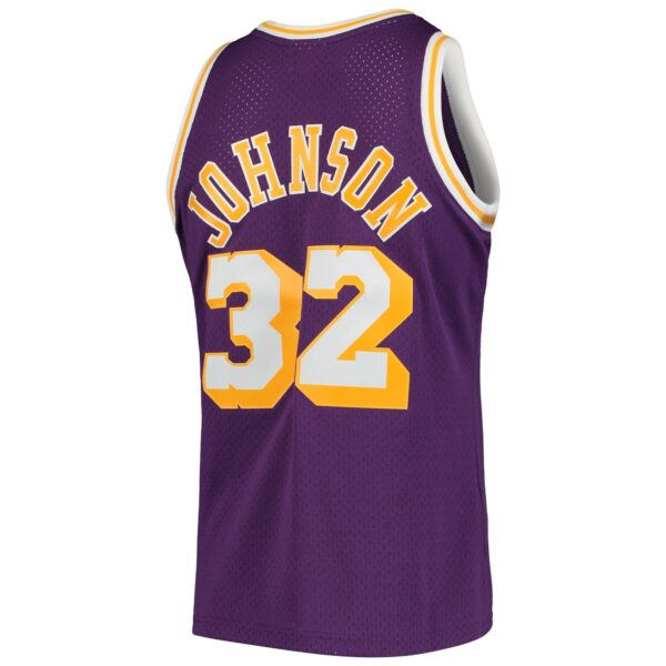 Magic Johnson Los Angeles Lakers Mitchell & Ness 1984/85 Hardwood Classics Swingman Jersey - Purple - Image 4