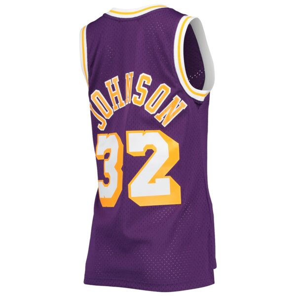 Magic Johnson Los Angeles Lakers Mitchell & Ness Women's Hardwood Classics 1984/85 Swingman Jersey - Purple - Image 4
