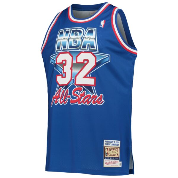 Magic Johnson Western Conference Mitchell & Ness Hardwood Classics 1992 NBA All-Star Game Authentic Jersey - Royal - Image 3