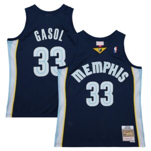 Marc Gasol Memphis Grizzlies Mitchell & Ness  2008/09 Hardwood Classics Swingman Throwback Jersey - Navy