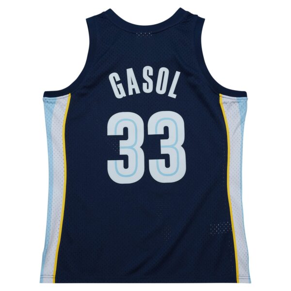 Marc Gasol Memphis Grizzlies Mitchell & Ness  2008/09 Hardwood Classics Swingman Throwback Jersey - Navy - Image 4