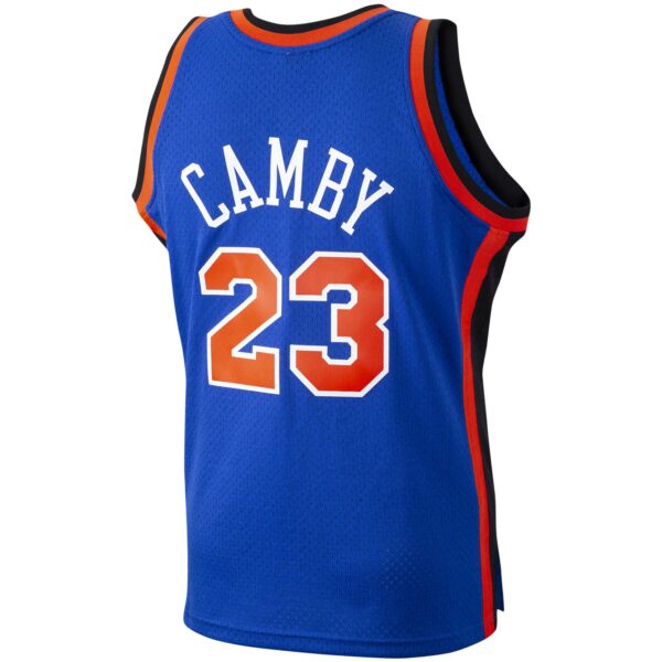 Marcus Camby New York Knicks Mitchell & Ness 1998/99 Hardwood Classics Swingman Jersey - Blue - Image 4