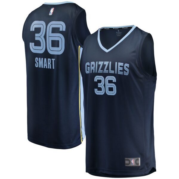 Marcus Smart Memphis Grizzlies Fanatics Youth Fast Break Player Jersey - Icon Edition - Navy - Image 2
