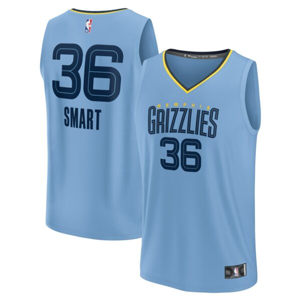 Marcus Smart Memphis Grizzlies Fanatics Youth Fast Break Player Jersey - Statement Edition - Light Blue - Image 2