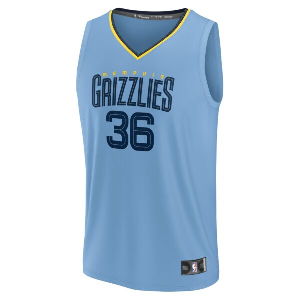 Marcus Smart Memphis Grizzlies Fanatics Youth Fast Break Player Jersey - Statement Edition - Light Blue - Image 3