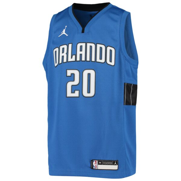 Markelle Fultz Orlando Magic Jordan Brand Youth 2020/21 Swingman Jersey - Statement Edition - Blue - Image 3